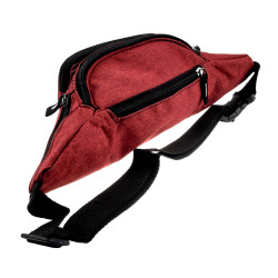 Rode Heuptas met 6 Vakken - Unisex - Festival Tasjes - Sporttas Heup