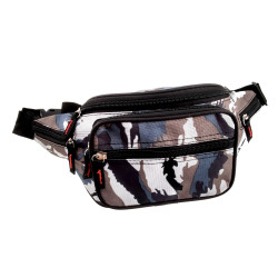 Grijs Camouflage Heuptas met 6 Vakken - Unisex - Festival Tasjes