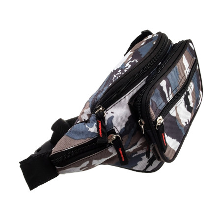 Grijs Camouflage Heuptas met 6 Vakken - Unisex - Festival Tasjes