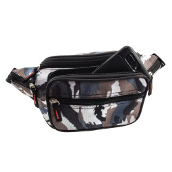 Grijs Camouflage Heuptas met 6 Vakken - Unisex - Festival Tasjes