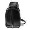 Crossbody Unisex Schoudertas van Zwarte Imitatieleer Compacte Slingbag