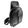 Crossbody Unisex Schoudertas van Zwarte Imitatieleer Compacte Slingbag