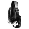 Crossbody Unisex Schoudertas van Zwarte Imitatieleer Compacte Slingbag