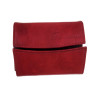 Compacte Portemonnee Unisex - Rode Buffelleer - Met RFID Anti-Skim