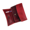 Compacte Portemonnee Unisex - Rode Buffelleer - Met RFID Anti-Skim