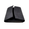 Unisex Compacte Portemonnee Met RFID Anti-Skim Donkerblauwe Buffelleer