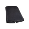 Unisex Compacte Portemonnee Met RFID Anti-Skim Donkerblauwe Buffelleer