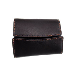 Compacte Portemonnee Unisex - Zachte Zwarte Leren Portemonnee