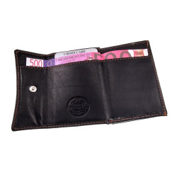 Compacte Portemonnee Unisex - Zachte Zwarte Leren Portemonnee