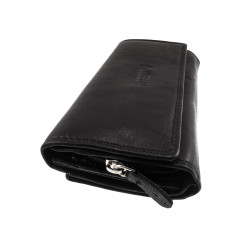 Grote Portemonnee Dames - Zwart Buffelleer - RFID Protected Anti skim