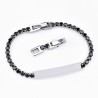 RVS Tennisarmband met Zwarte Zirkonia's
