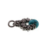 55cm x 2mm RVS Jasseron-Ketting + 32mm Turquoise Steen Hanger Unisex