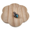 55cm x 2mm RVS Jasseron-Ketting + 32mm Turquoise Steen Hanger Unisex
