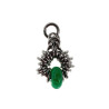 32mm Groene Maleisische Jadesteen Hanger Unisex - RVS - Handgemaakt