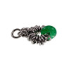 32mm Groene Maleisische Jadesteen Hanger Unisex - RVS - Handgemaakt