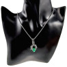 32mm Groene Maleisische Jadesteen Hanger Unisex - RVS - Handgemaakt