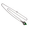 55cm RVS Jasseron-Ketting + Groene Maleisische Jadesteen Hanger Unisex