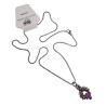 55cm RVS Jasseron-Ketting + Paarse Amethiststeen Hanger Unisex