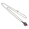 55cm RVS Jasseron-Ketting + Paarse Amethiststeen Hanger Unisex