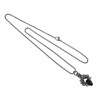 55cm RVS Jasseron-Ketting + Zwarte Agaatsteen Hanger Unisex