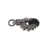 55cm RVS Jasseron-Ketting + Zwarte Agaatsteen Hanger Unisex