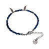 Gepolijst RVS Metalic Blauwe Kristallen Armband met Engelenvleugel