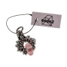 55cm RVS Jasseron-Ketting + Watermeloenrode Steen Hanger Unisex