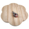 55cm RVS Jasseron-Ketting + Watermeloenrode Steen Hanger Unisex