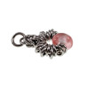 55cm RVS Jasseron-Ketting + Watermeloenrode Steen Hanger Unisex