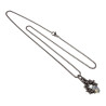 55cm Gepolijst RVS Jasseron-Ketting + Opaal Steen Hanger Unisex