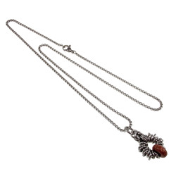 55cm RVS Jasseron-Ketting + Goudkleurige Zandsteen Hanger Unisex