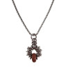 55cm RVS Jasseron-Ketting + Goudkleurige Zandsteen Hanger Unisex