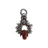 55cm RVS Jasseron-Ketting + Goudkleurige Zandsteen Hanger Unisex