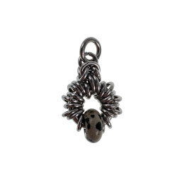 32mm Dalmatische Jaspissteen Hanger Unisex RVS - Handgemaakt door esde2