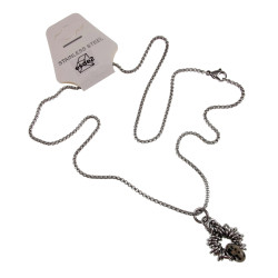 55cm RVS Jasseron-Ketting + Dalmatische Jaspissteen Hanger Unisex