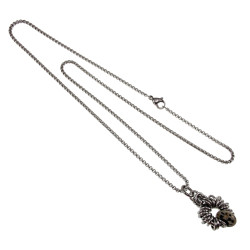55cm RVS Jasseron-Ketting + Dalmatische Jaspissteen Hanger Unisex