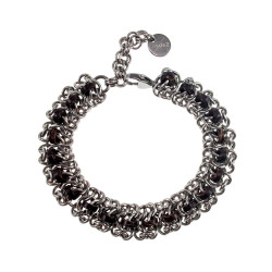 Unisex RVS Armband met Kokosnootschalen - Verstelbaar 16 tot 19cm