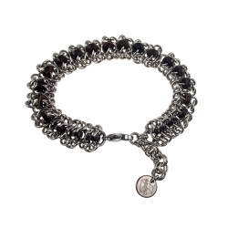 Unisex RVS Armband met Kokosnootschalen - Verstelbaar 16 tot 19cm