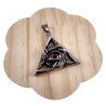 60cm x 3mm RVS Jasseron-Ketting + Piramide Mystieke Hanger met Oog