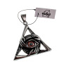 60cm x 3mm RVS Jasseron-Ketting + Piramide Mystieke Hanger met Oog