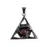 60cm x 3mm RVS Jasseron-Ketting + Piramide Mystieke Hanger met Oog