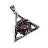 60cm x 3mm RVS Jasseron-Ketting + Piramide Mystieke Hanger met Oog