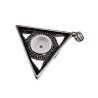 60cm x 3mm RVS Jasseron-Ketting + Piramide Mystieke Hanger met Oog