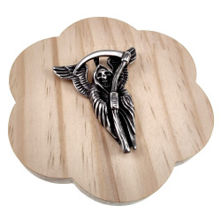Grim Reaper Hanger Heren - Edelstaal - Grote Schedelhanger met Zeis