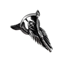 60cm x 3mm Jasseron-Ketting + Grim Reaper Hanger Heren - Edelstaal
