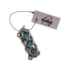 Dames RVS Buis Hanger met Ondoorzichtige Kristallen in Turquoise