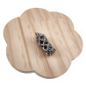 RVS Jasseron-Ketting + Buis Hanger met Kristallen in Donkergroen Kleur