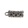 RVS Jasseron-Ketting + Buis Hanger met Kristallen in Donkergroen Kleur