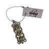 Dames RVS Buis Hanger met Ondoorzichtige Kristallen in Gele Kleur