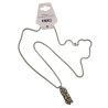 RVS Jasseron-Ketting + Buis Hanger met Kristallen in Gele Kleur - Dames